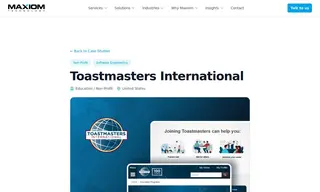 Preview of the Toastmasters International Case Study