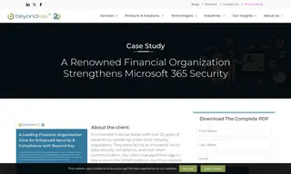 Preview of the Leading financial services organization Case Study