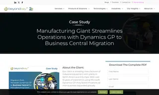 Preview of the Leading Manufacturer of Industrial Equipment Case Study