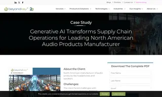 Preview of the North American Audio Products Manufacturer Case Study