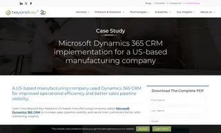 Preview of the US-Based Manufacturing Company Case Study
