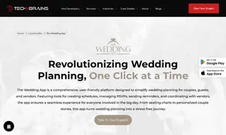 Preview of the The Wedding App (wedding Planner Client) Case Study