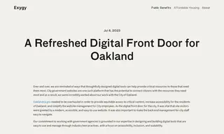 Preview of the City of Oakland Case Study