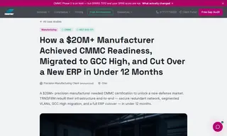 Preview of the Precision Manufacturing Client Case Study