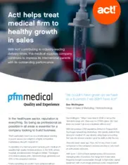Preview of the pfm medical UK Case Study