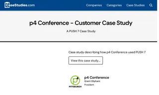 Preview of the p4 Conference Case Study