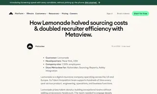 Preview of the Lemonade Case Study