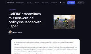 Preview of the California Department of Forestry & Fire (CalFIRE) Case Study