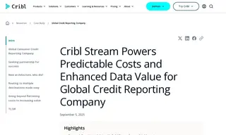 Preview of the Global Consumer Credit Reporting Company Case Study