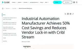 Preview of the Industrial Automation Manufacturer Case Study