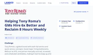 Preview of the Tony Roma’s Case Study