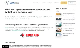 Preview of the Think Box Logistics Case Study