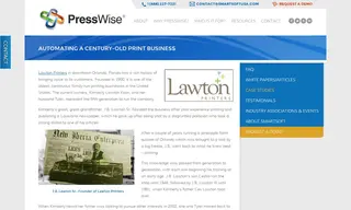 Preview of the Lawton Printers Case Study