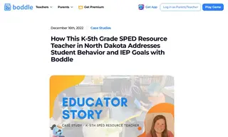 Preview of the North Dakota SPED Resource Teacher (Emily Rositas) Case Study