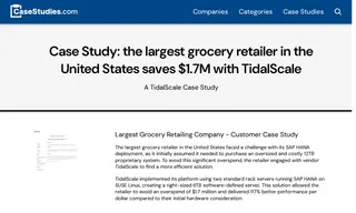 Preview of the Largest Grocery Retailer in the United States Case Study