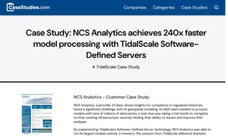 Preview of the NCS Analytics Case Study