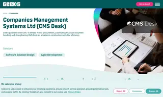 Preview of the Companies Management Systems Ltd (CMS Desk) Case Study
