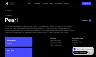 Preview of the Pearl App (oyster-focused Restaurant Discovery App) Case Study