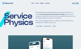Preview of the Service Physics Case Study