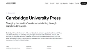 Preview of the Cambridge University Press Case Study