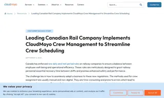 Preview of the Leading Canadian Rail Operating Services Company Case Study