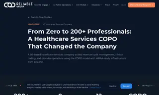 Preview of the US-based Healthcare Services Company Case Study