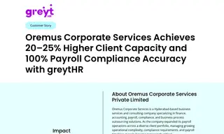 Preview of the Oremus Corporate Services Private Limited Case Study