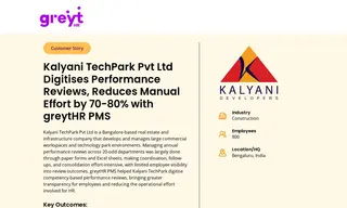 Preview of the Kalyani TechPark Pvt Ltd Case Study