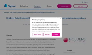Preview of the Holdens Solicitors Case Study