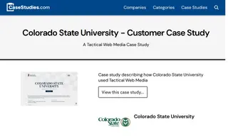 Preview of the Colorado State University Case Study