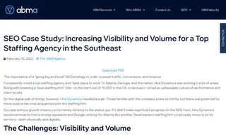 Preview of the Large Staffing Agency Case Study