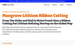 Preview of the Mangrove Lithium Case Study