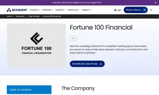 Preview of the Fortune 100 Financial Organization Case Study