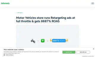 Preview of the Motor Vehicles Store Runs Retargeting Ads Case Study