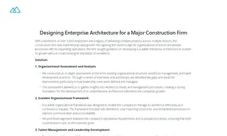 Preview of the Major Construction Firm Case Study