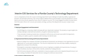 Preview of the Florida County's Technology Department Case Study