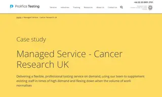 Preview of the Cancer Research UK﻿ Case Study