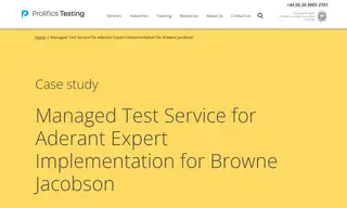 Preview of the Browne Jacobson LLP Case Study