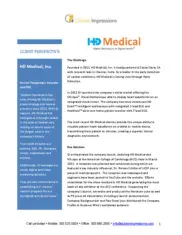 Preview of the HD Medical, Inc. Case Study