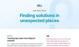 Preview of the Baxter Case Study