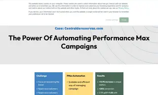 Preview of the Centraldereservas.com Case Study