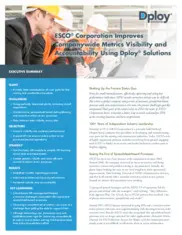 Preview of the ESCO Corporation Case Study