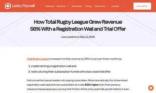 Preview of the Total Rugby League Case Study