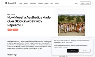 Preview of the Meesha Aesthetics Case Study