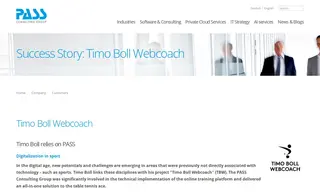 Preview of the Timo Boll Webcoach Case Study