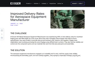Preview of the Fortune 100 Global Aerospace Equipment Manufacturer Case Study