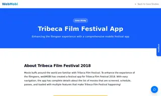 Preview of the Tribeca Film Festival Case Study