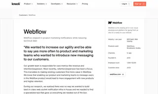 Preview of the Webflow Case Study