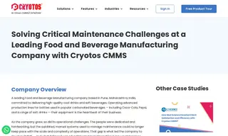 Preview of the Food and Beverage Manufacturing Company Case Study