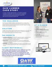 Preview of the G & W Lumber Case Study